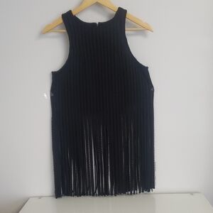 Poetry Elegant Black Textured Top